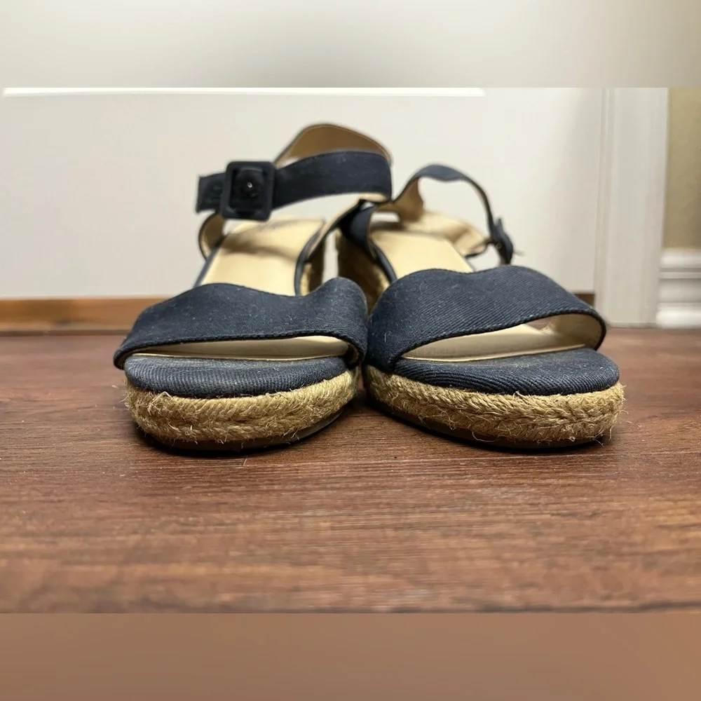 Life Stride Velocity Memory Foam Size 10 Espadrille Wedge Sandals